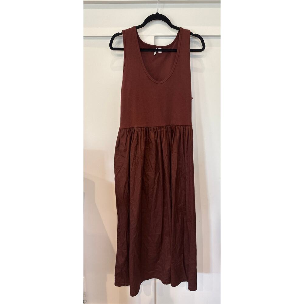 Nordstrom Mixed Media Stretch Cotton Tank Poplin Skirt Maxi Dress ,2X - Picture 6 of 12